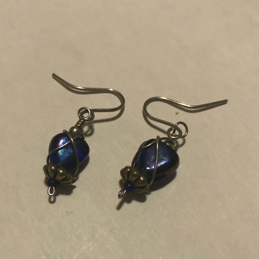 Blue Dangle Earrings